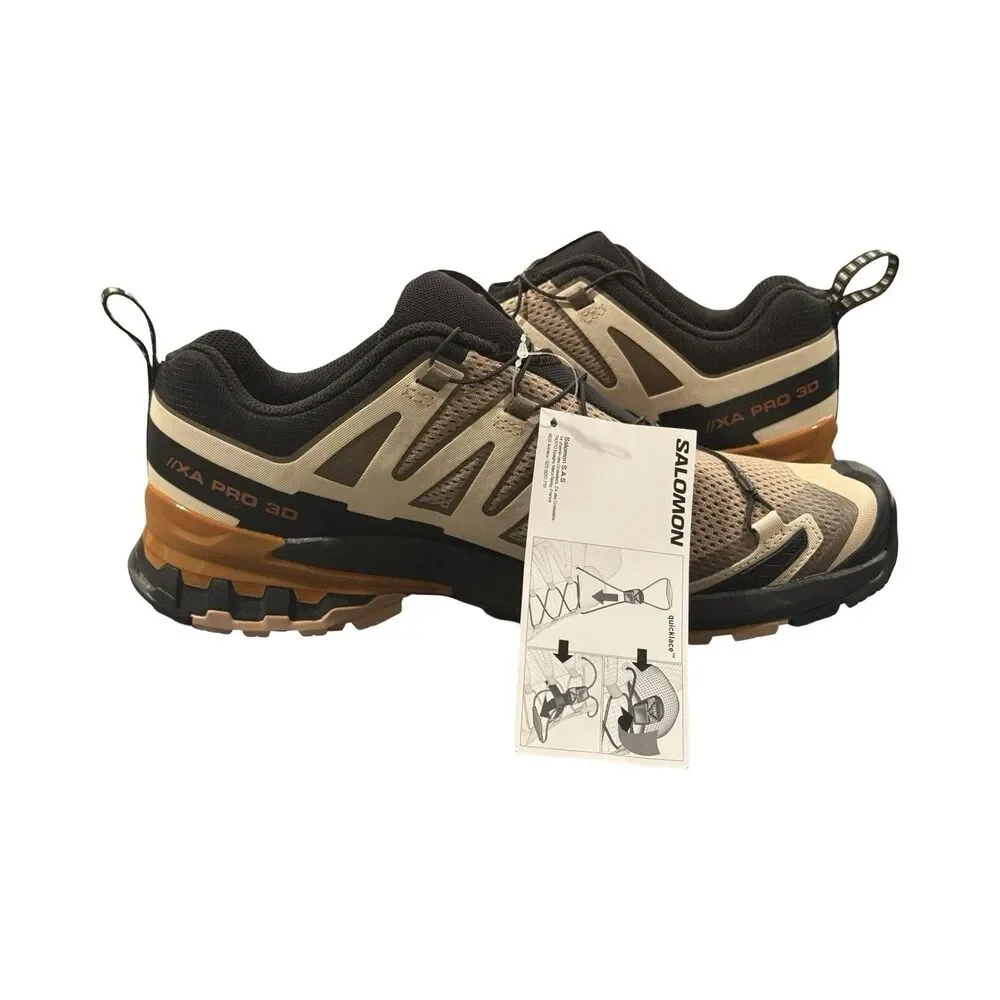 Size 10 Salomon XA Pro 3D V9 Trail Natural Black Sugar Almond Mens 472720